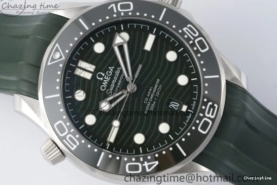 0321 Effortless Seamaster Diver 300M VSF 1:1 Best Edition Green Ceramic Green Dial on Green Rubber Strap A8800 V 7827